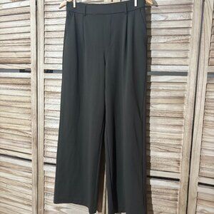 Halara Olive Green Yoga Business Pants Size Medium Wide Leg Work Trousers